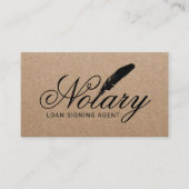 Typografie Kraft notaristekenaar Visitekaartje (Voorkant)