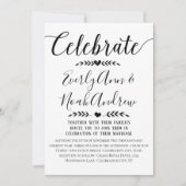 Typografie Kraft Paper Wedding Invitations Kaart (Voorkant)