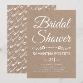 Typografie kraft papier vrijgezellenfeest bruiloft kaart