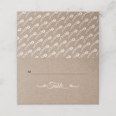 Typografie kraftpapier rustieke bruiloft escort ka plaatskaartje (Buitenkant ongevouwen)