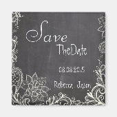  typografie Krijtbord opslaan van de datum Magneet (Voorkant)