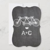 Typografie Krijtbord Retro Fiets Gebouwd voor Twee Kaart (Achterkant)