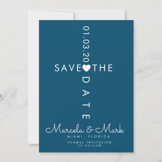 Typografie Kruis Save The Dates Kaart (Voorkant)
