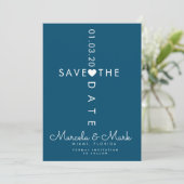 Typografie Kruis Save The Dates Kaart (Staand voorkant)