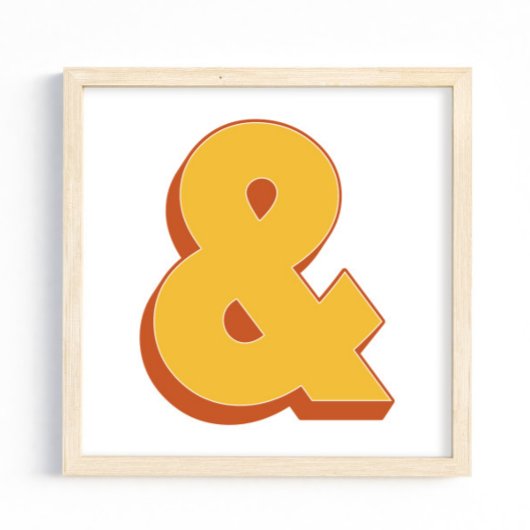 Typografie Kunstposter, Ampersand &, Vet Type Poster