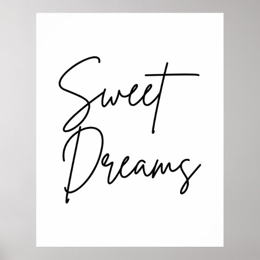 Typografie Kunstprint Poster 'Sweet Dreams' (Voorkant)
