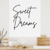Typografie Kunstprint Poster 'Sweet Dreams' (Keuken)