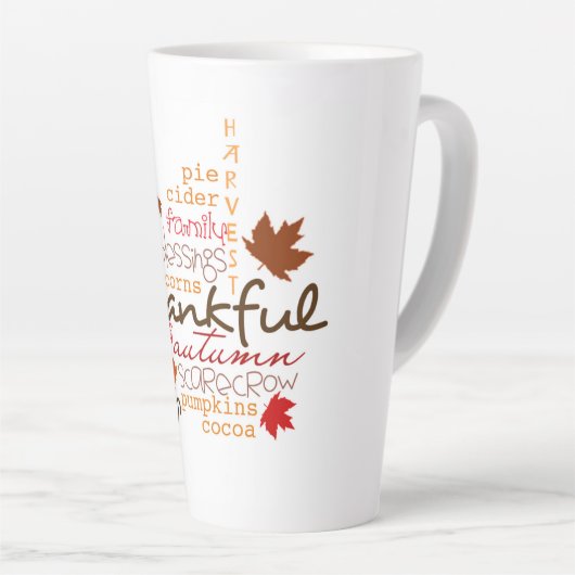 Typografie Latte Mok (Rechterhoek)