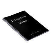 Typografie Latte Studie Rechtsstudent Trendy Groot Notitieboek (Rechterzijde)