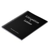 Typografie Latte Studie Rechtsstudent Trendy Groot Notitieboek (Linkerzijde)