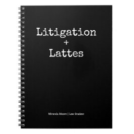 Typografie Latte Studie Rechtsstudent Trendy Groot Notitieboek