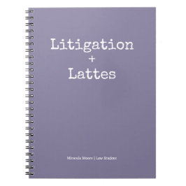 Typografie Latte Studie Rechtsstudent Trendy Laven Notitieboek