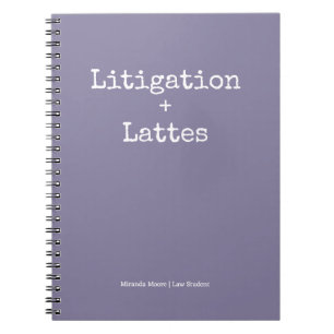 Typografie Latte Studie Rechtsstudent Trendy Laven Notitieboek