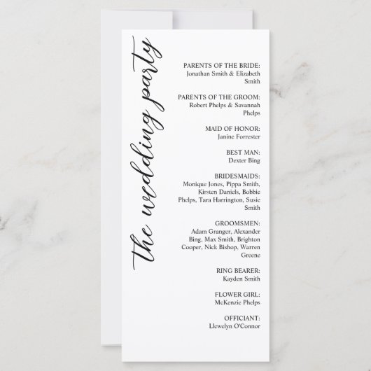 Typografie Laurel Wreath Monogram Wedding (Achterkant)