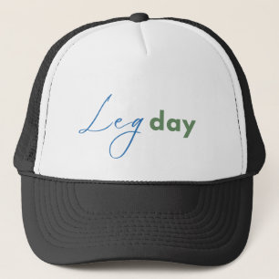Typografie Legday in blauw en groen Trucker Pet