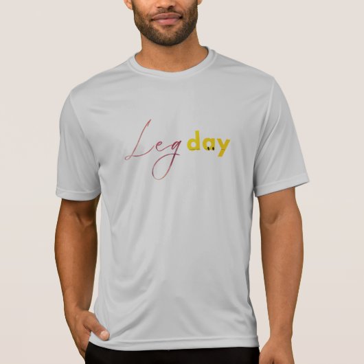 Typografie Legday in rood en geel T-shirt (Voorkant)