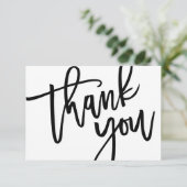 Typografie, Lettering, Baby shower, Birthday Party Bedankkaart (Staand voorkant)