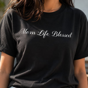 Typografie 'Leven als Moeder is Gezegend' T-shirt