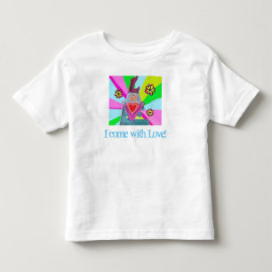 Typografie Liefde Grafische Heldere Kleuren Kinder Shirts