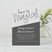 Typografie Liefde is Magisch Handgeschreven Trouwe (Staand voorkant)