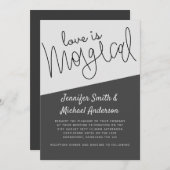 Typografie Liefde is Magisch Handgeschreven Trouwe (Voorkant / Achterkant)