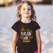 Typografie Little Elf Fun Family Matching T-shirt