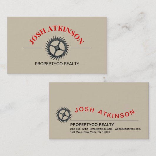 Typografie-Logo minimalistische aangepaste Sjabloo Visitekaartje (Voorkant / Achterkant)