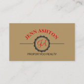 Typografie-Logo minimalistische aangepaste Sjabloo Visitekaartje (Voorkant)