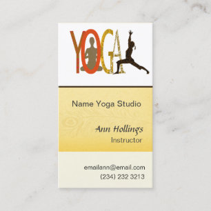 Typografie Lotus Warrior Yoga Instructor & Coach Visitekaartje