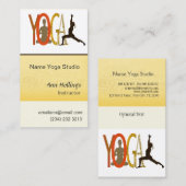 Typografie Lotus Warrior Yoga Instructor & Coach Visitekaartje (Voorkant / Achterkant)