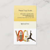 Typografie Lotus Warrior Yoga Instructor & Coach Visitekaartje (Achterkant)