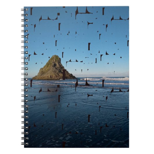 Typografie LOVE Custom Photo Seascape Notitieboek (Voorkant)