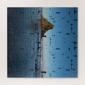 Typografie LOVE Custom Seascape Foto Legpuzzel (Horizontaal)