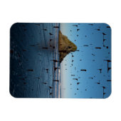 Typografie LOVE Custom Seascape Foto Magneet (Horizontaal)