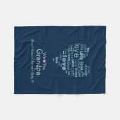 Typografie Love Heart "We Love You" gepersonalisee Fleece Deken (Voorkant (Horizontaal))