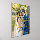 Typografie Love Initialen Weddenschap Date Foto Folie Afdrukken (Laagn)