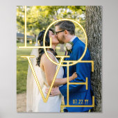 Typografie Love Initialen Weddenschap Date Foto Folie Afdrukken (Voorkant)