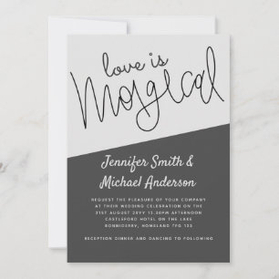 Typografie Love is Magical Handwrite Wedding