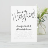 Typografie Love is Magical Handwrite Wedding (Staand voorkant)