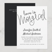 Typografie Love is Magical Handwrite Wedding (Voorkant / Achterkant)