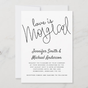Typografie Love is Magical Handwrite Wedding