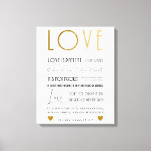 Typografie Love is Patient, Kind Bible Verse Decor