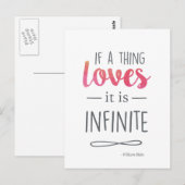 Typografie Love Quote Briefkaart (Voorkant / Achterkant)