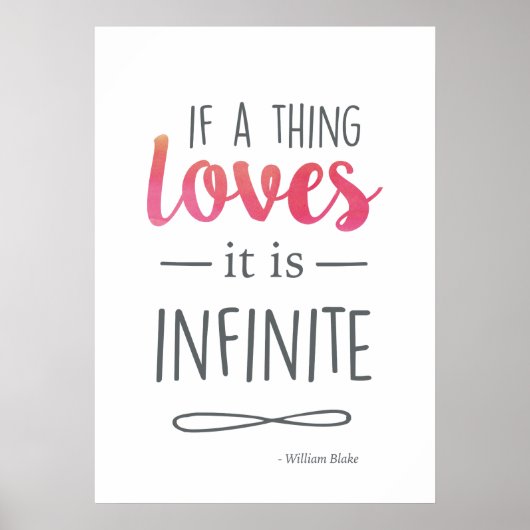 Typografie Love Quote Poster (Voorkant)