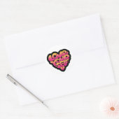 Typografie 'Love Yourself' Hartsticker Ronde Sticker (Envelop)