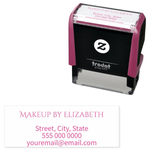 Typografie Make-up Studio Naam Retouradres Zelfinktende Stempel (In situ)