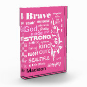 Typografie Meisje Naam Beschrijvend Word Art Desig Fotoblokken (Links)