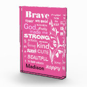 Typografie Meisje Naam Beschrijvend Word Art Desig Fotoblokken (Rechts)