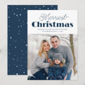 typografie merriest kerstpas feestdagenkaart (Voorkant / Achterkant)