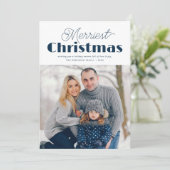 typografie merriest kerstpas feestdagenkaart (Staand voorkant)